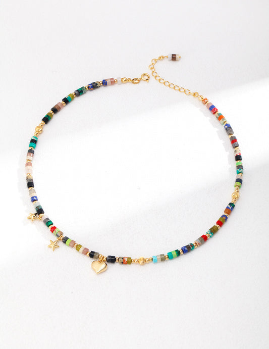 COLORED STONE NECKLACE