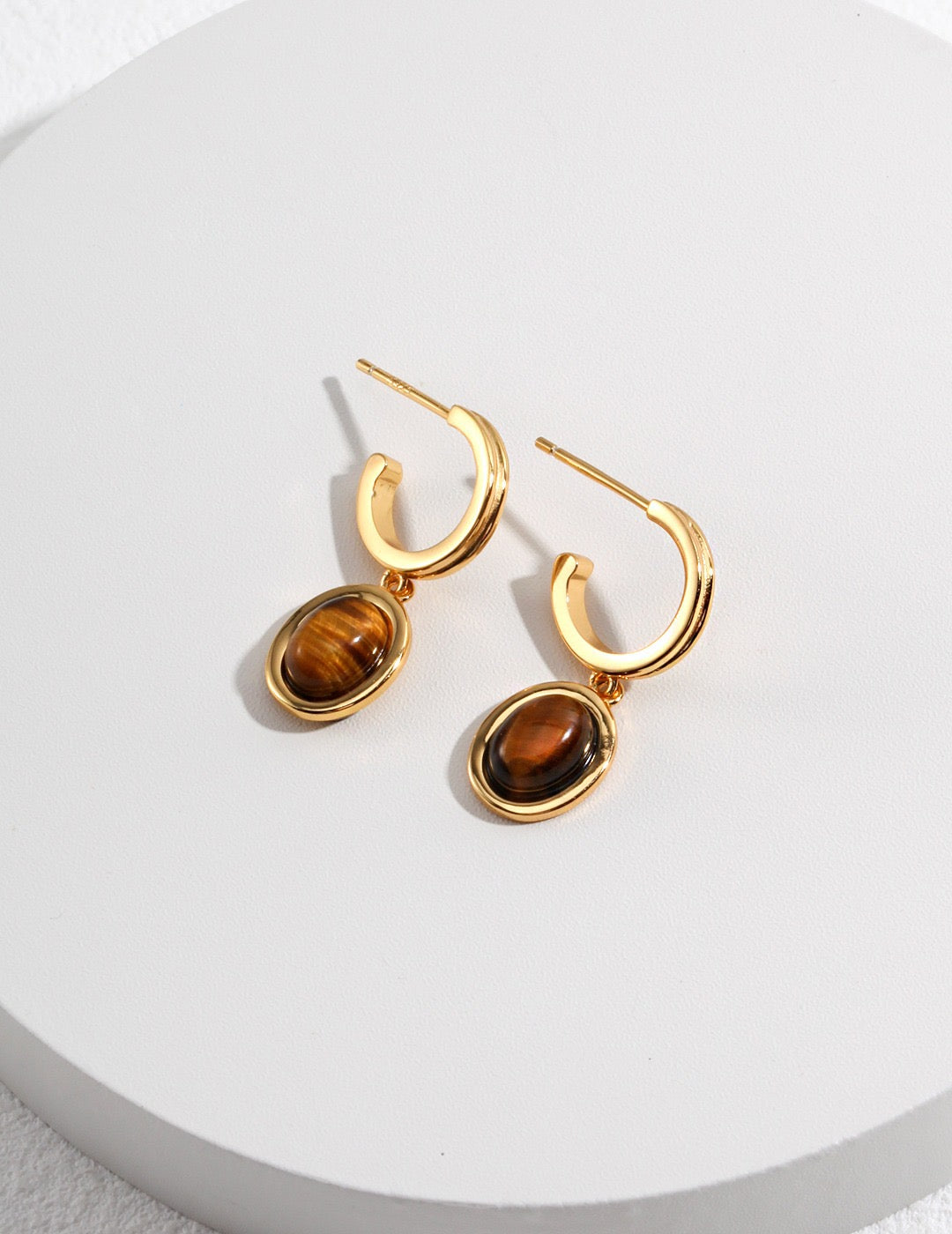 TIGER-EYE EARRING