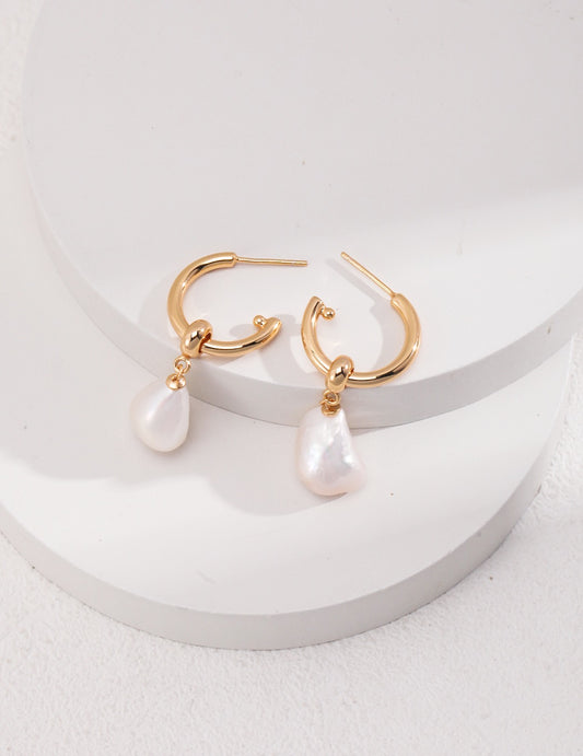 WAVE | BAROQUE PEARL EARRING