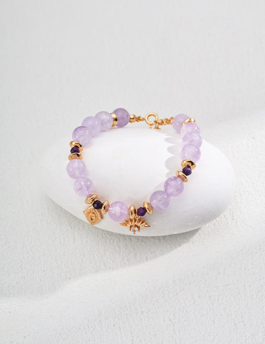 NATURAL AMETHYST CHARM BRACELET