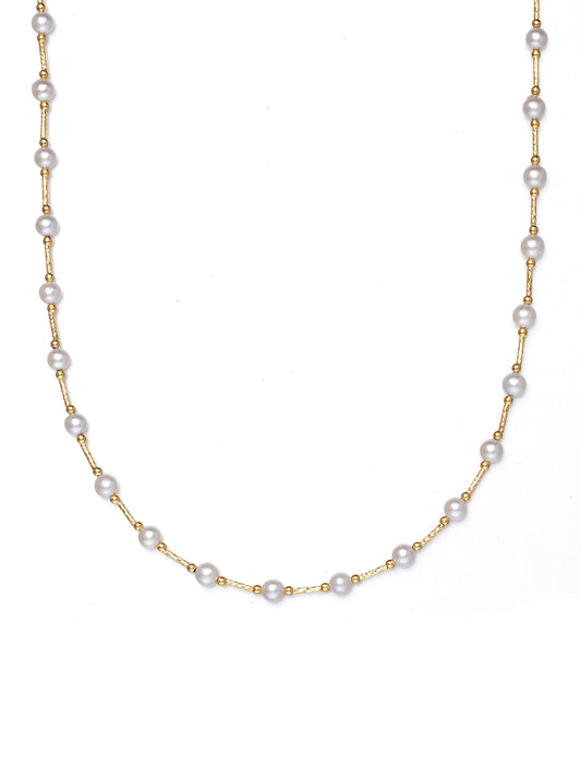 18K BABY PEARL STREAMER CHOKER