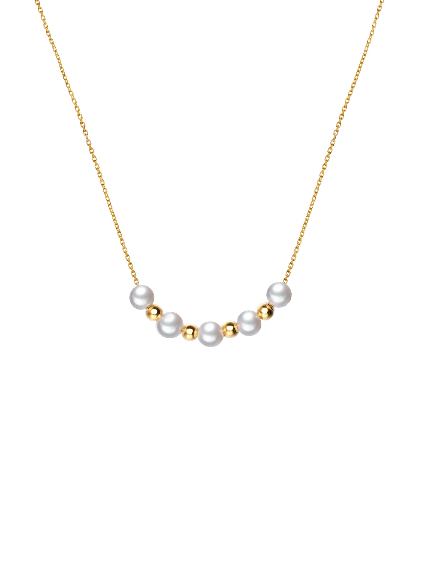 18K GOLD NATURAL PEARL NECKLACE